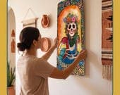XXL Batea Invertida Dia De Muertos 26"(tall)