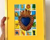 Framed Loteria San Luisito 8.5"x 10.5"