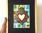 Framed Loteria Pavonado 8.5"x 10.5"