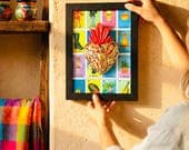 Framed Loteria Milagritos 6"x 8"
