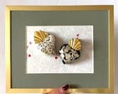 Framed Dos Enamorados 10.5"x 8.5"