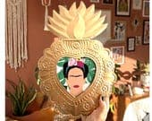 XL Rose Gold 15.5"(tall) Frida Kahlo Nicho