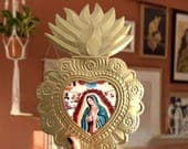 XL Nicho Guadalupe Gold 15"(tall)