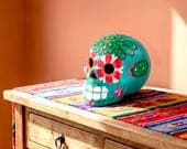 XL Ceramic Colorful Skull