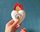 San Jose Wood Sacred Heart White