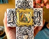 Mexican Handmade Wood Cross 4"x 5"