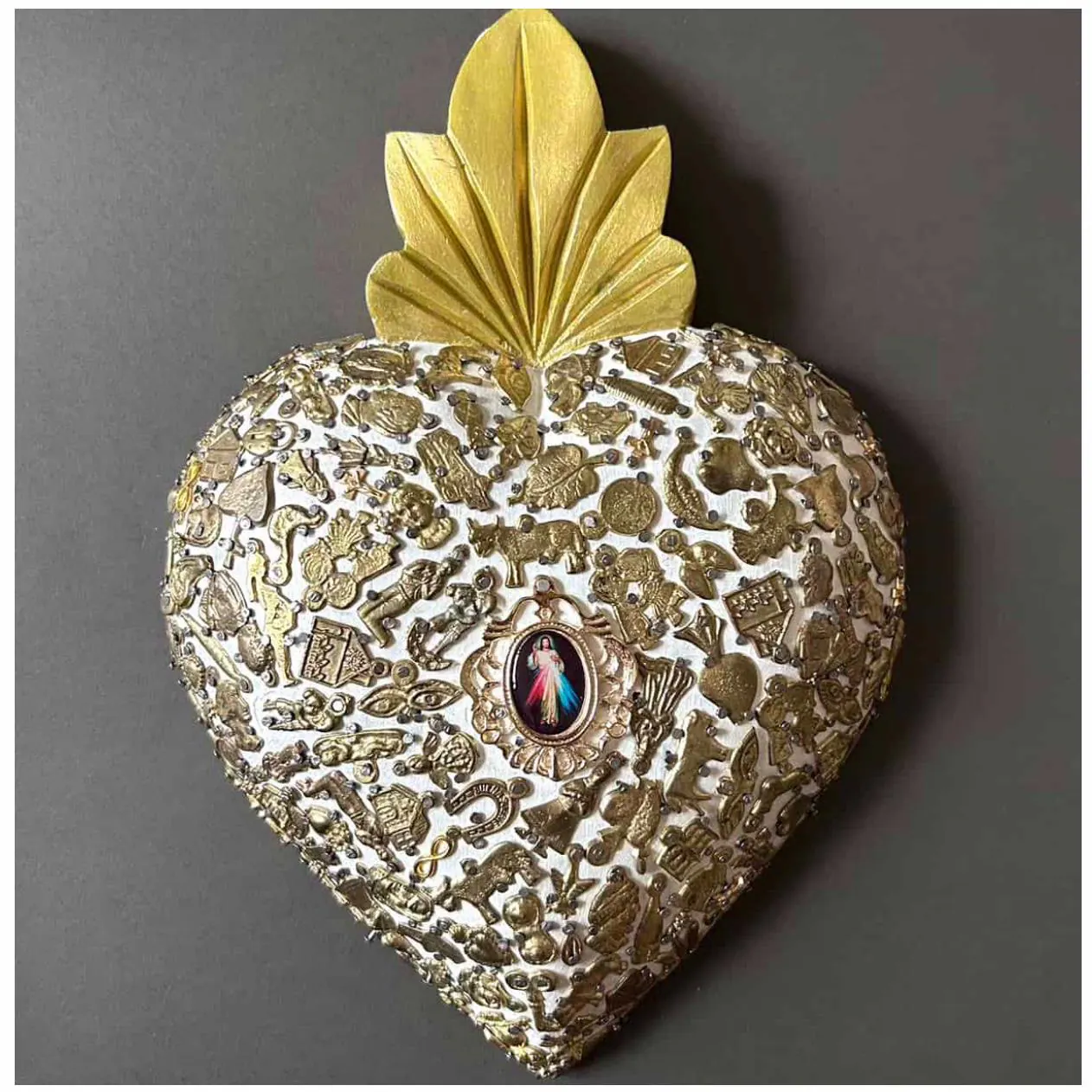 Tin Retablo Art, Gift For Her, XXL Jesus Rey De La Esperanza