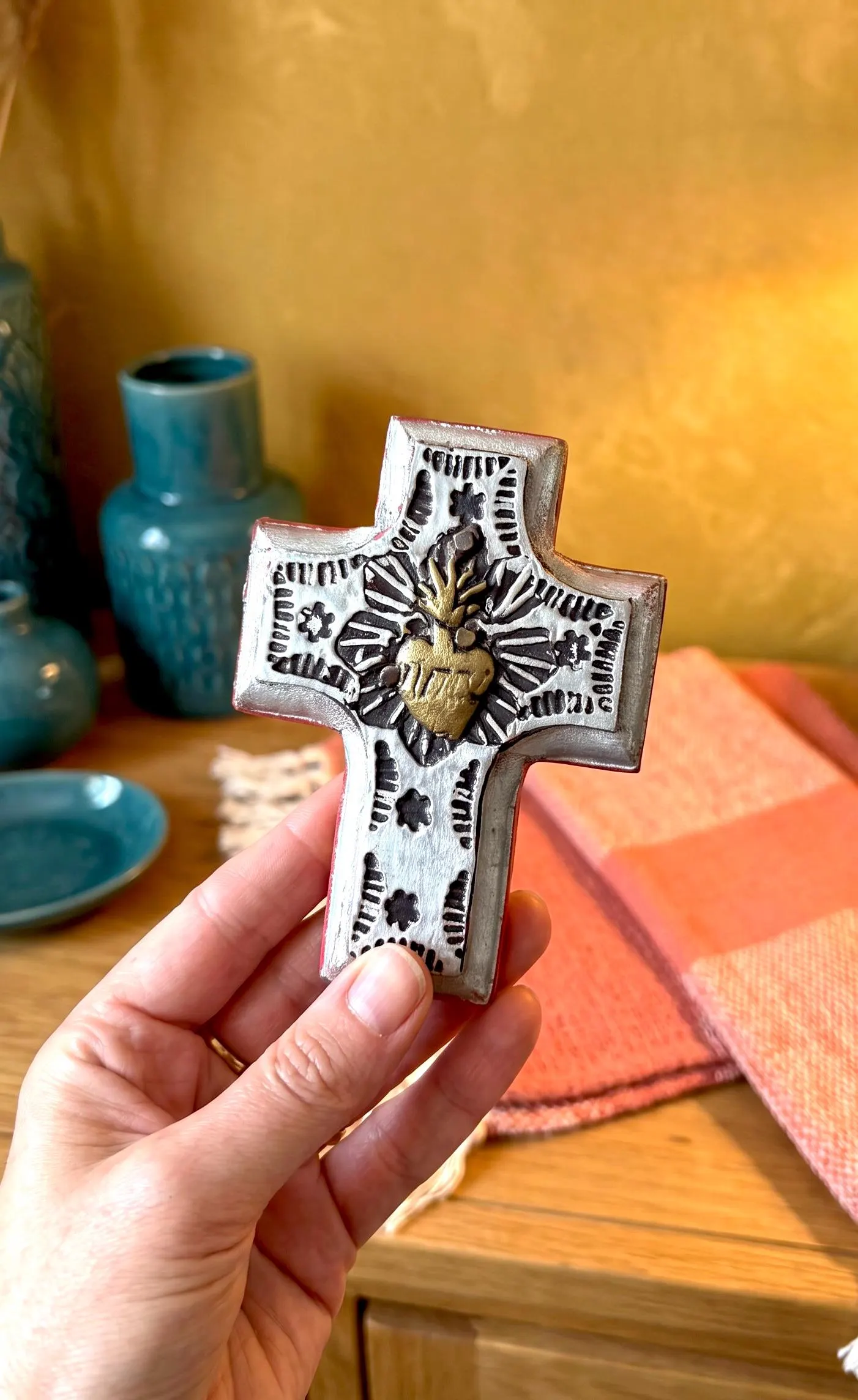 Mini Aluminio Wood Cross Gift