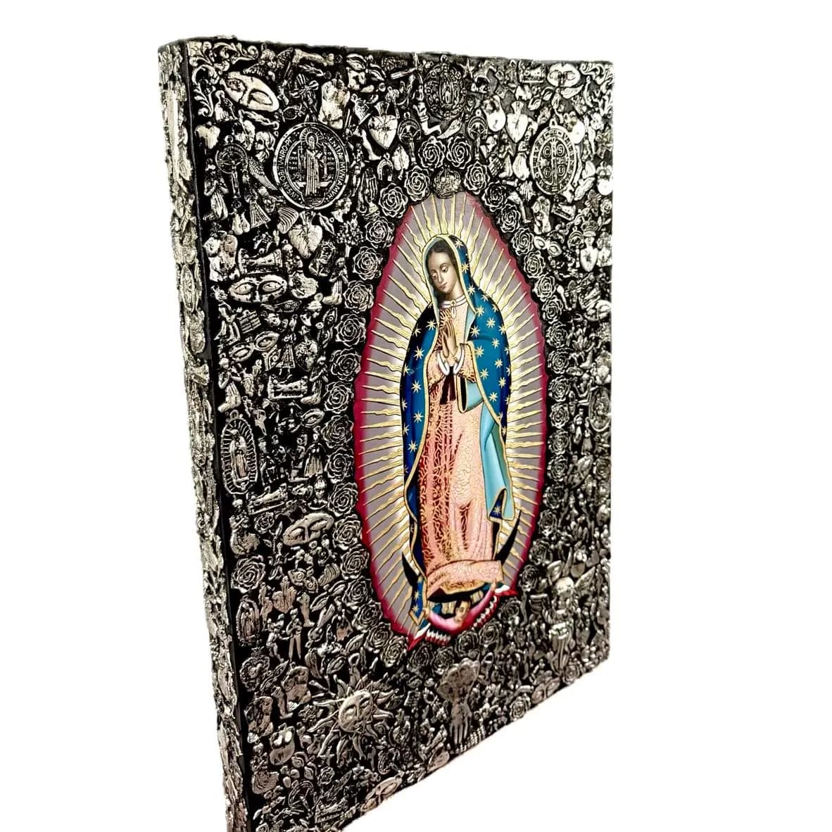 Guadalupe Retablo Art, Confirmation Gift, MAXI Oleo Retablo Guadalupe 24"(tall)