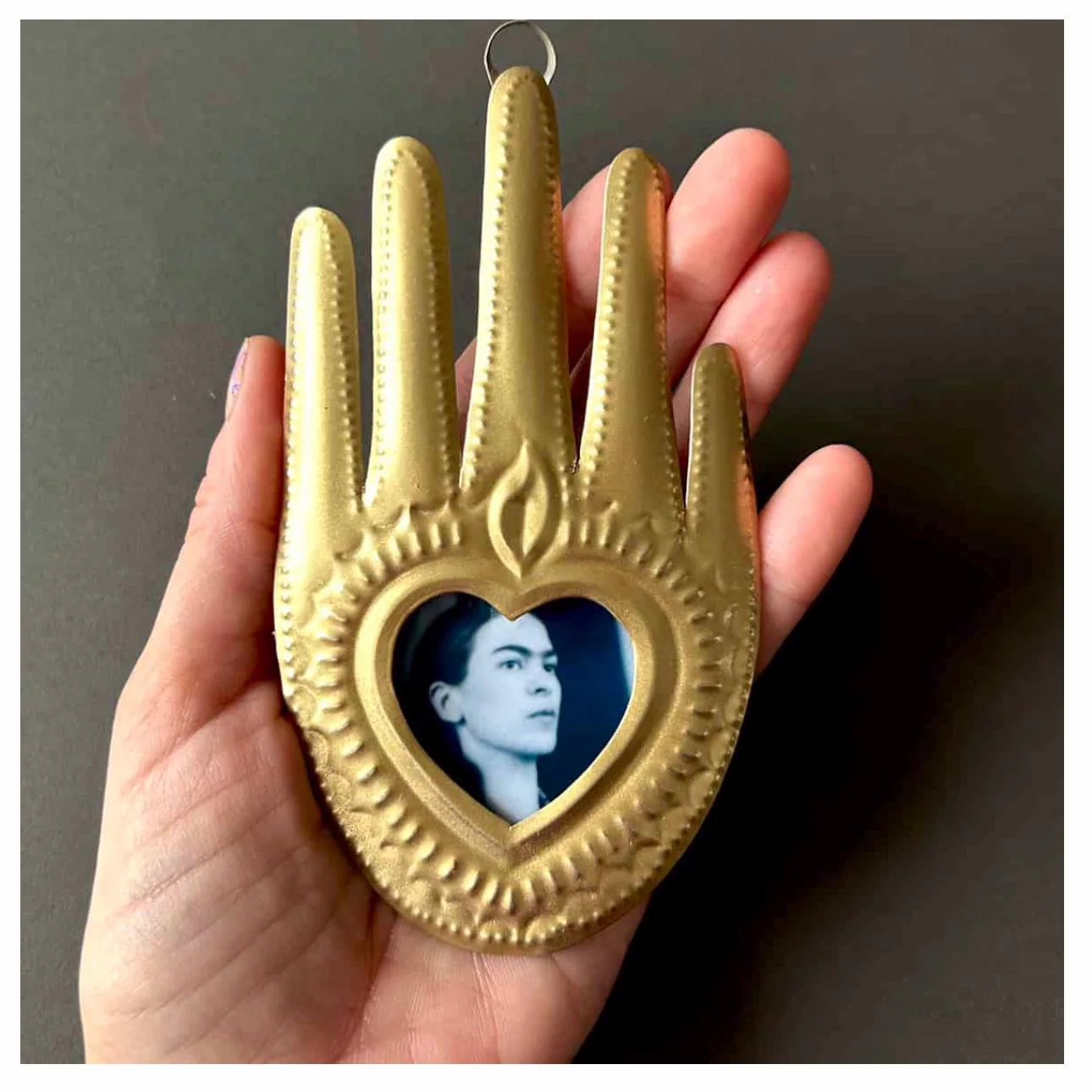 Frida Folk Art, Colorful Wall Decor, Nicho Frida Manita