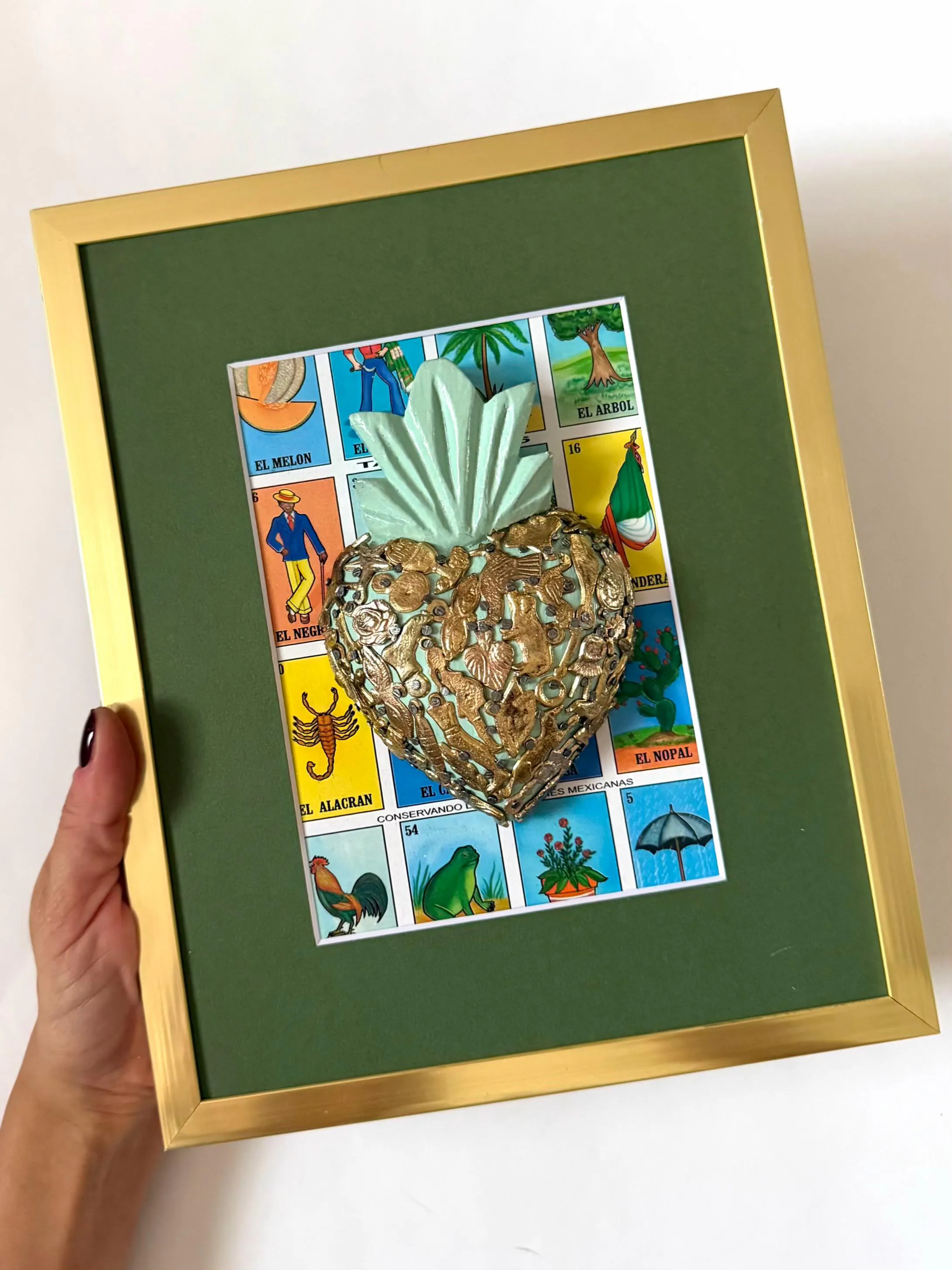 Framed Loteria Milagritos Medium 8.5"x 10.5"