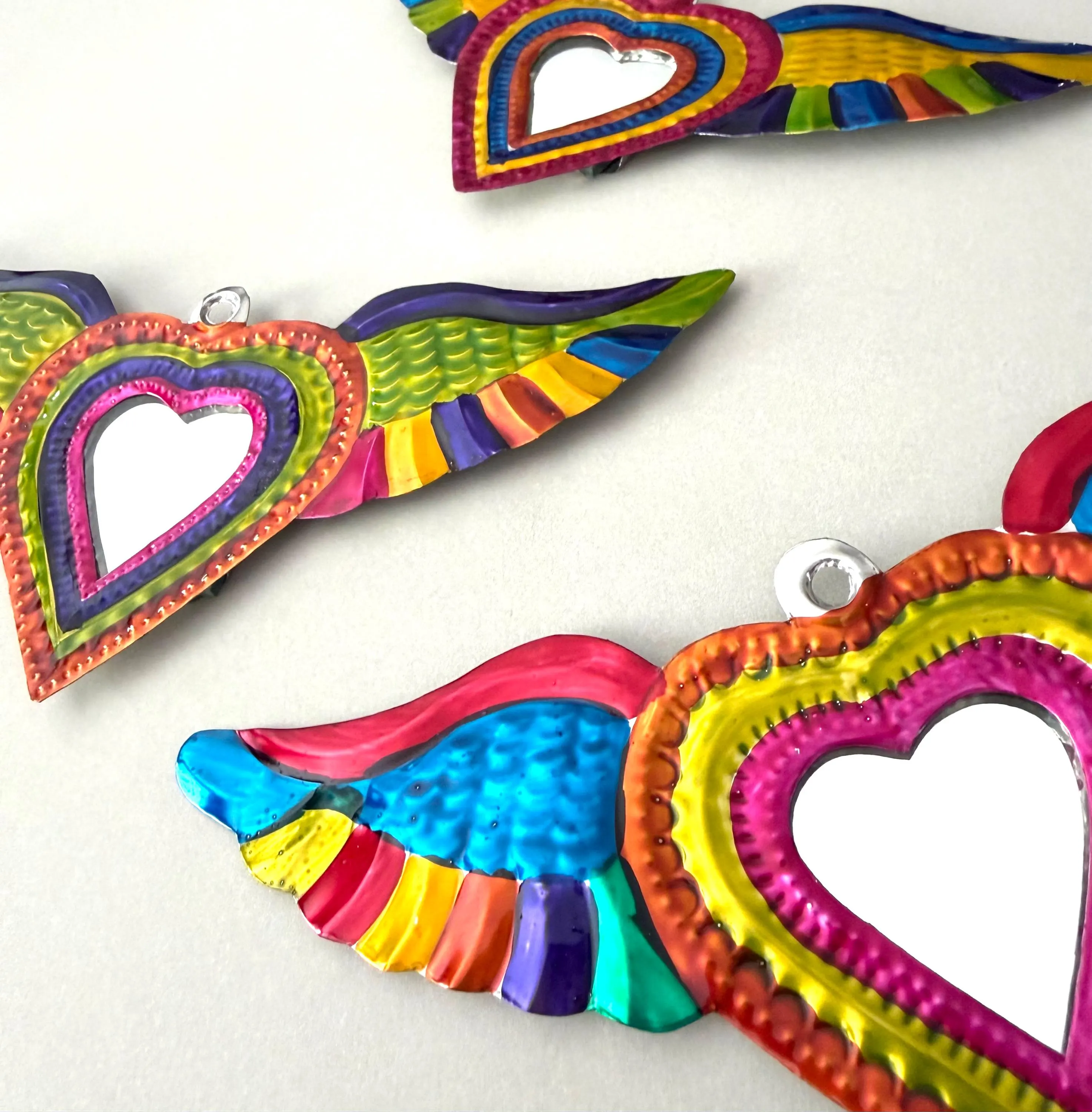 Medium Multicolor Hojas & Alas Mirror Lata