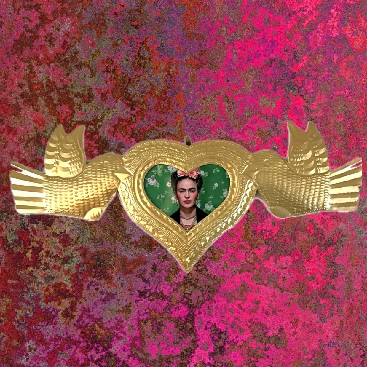 Frida Shadow Box, Colorful Wall Decor, XL Frida Kahlo 19.5"(long)