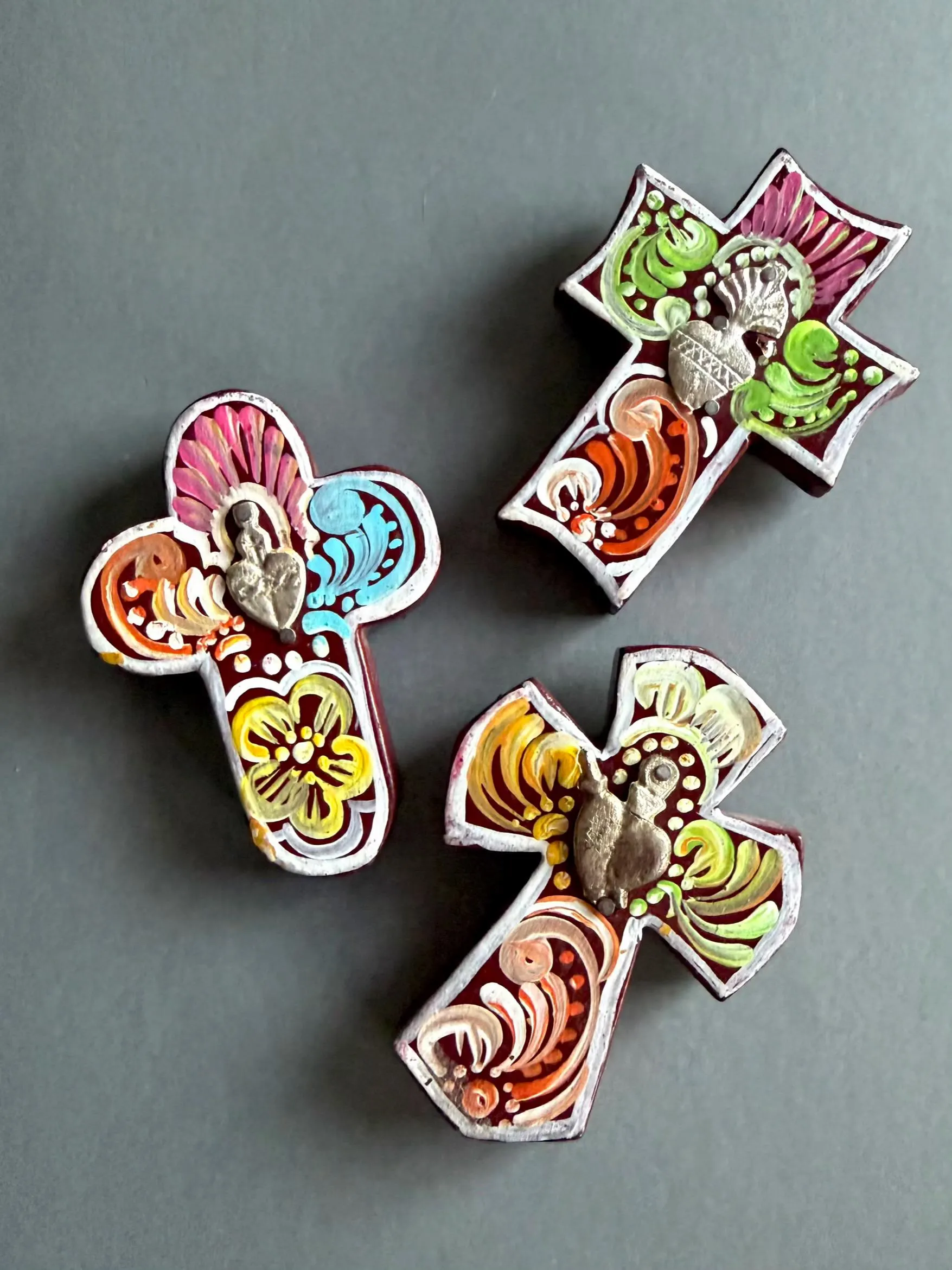 Pierced Tin Charm, Boho Wall Decor, Mini Decorada 3"