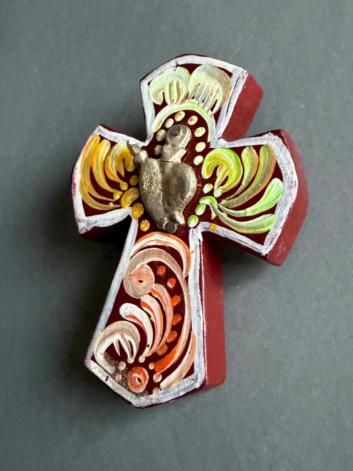 Pierced Tin Charm, Boho Wall Decor, Mini Decorada 3"
