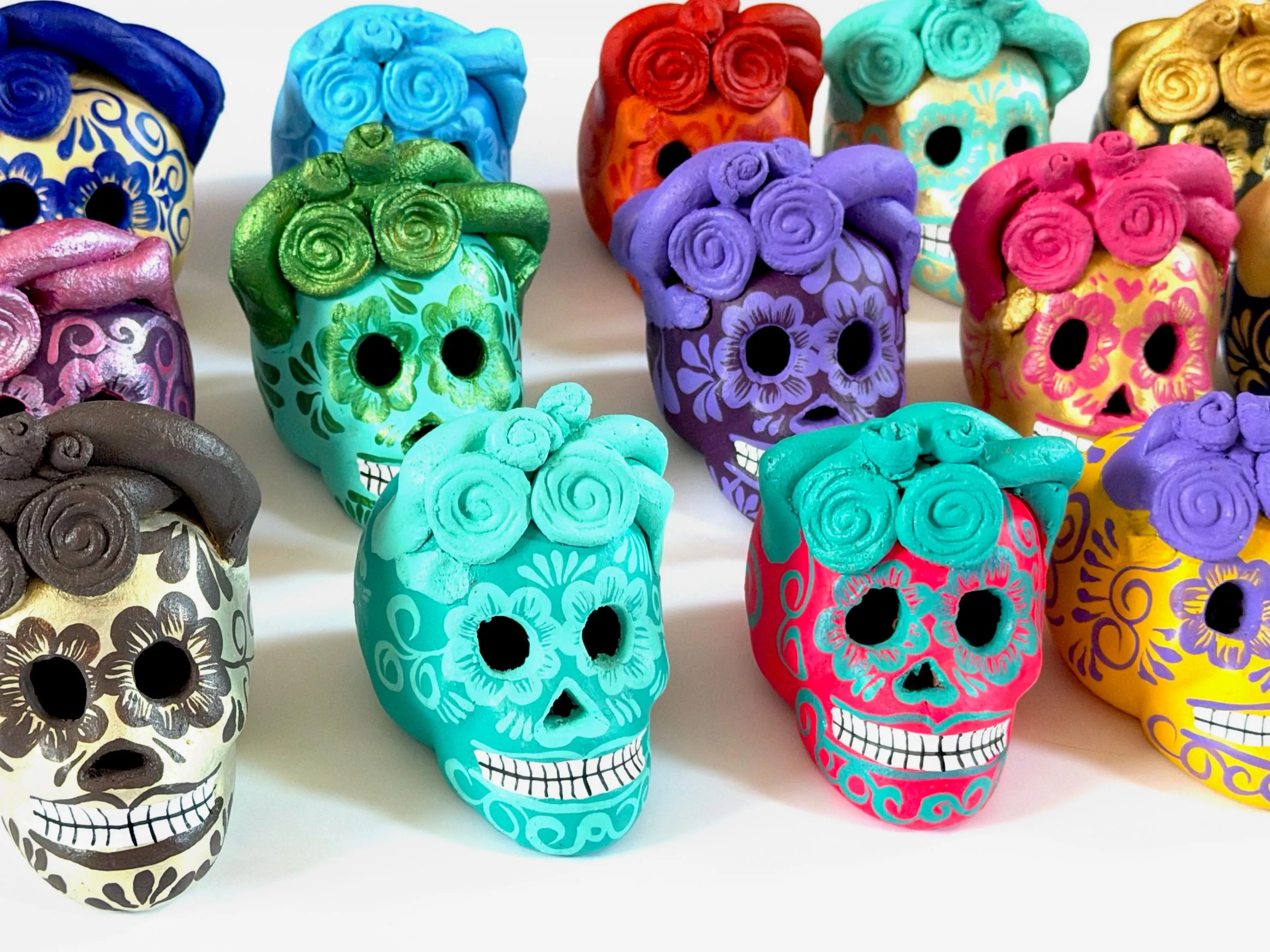 Small Frida Ceramic Skull Calavera