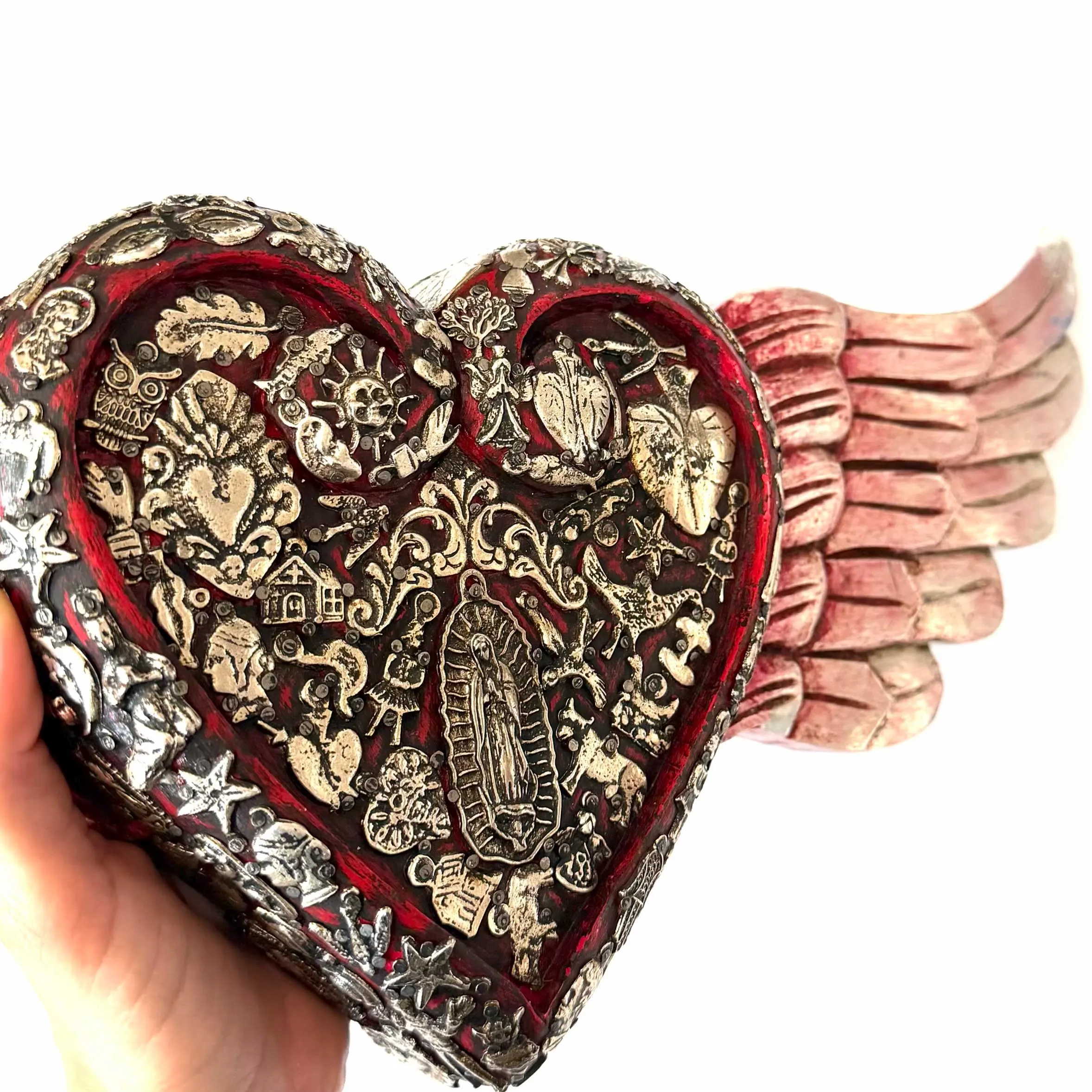 Guadalupe Retablo Art, Gift For Abuela, Gothic Guadalupe 21"(long)