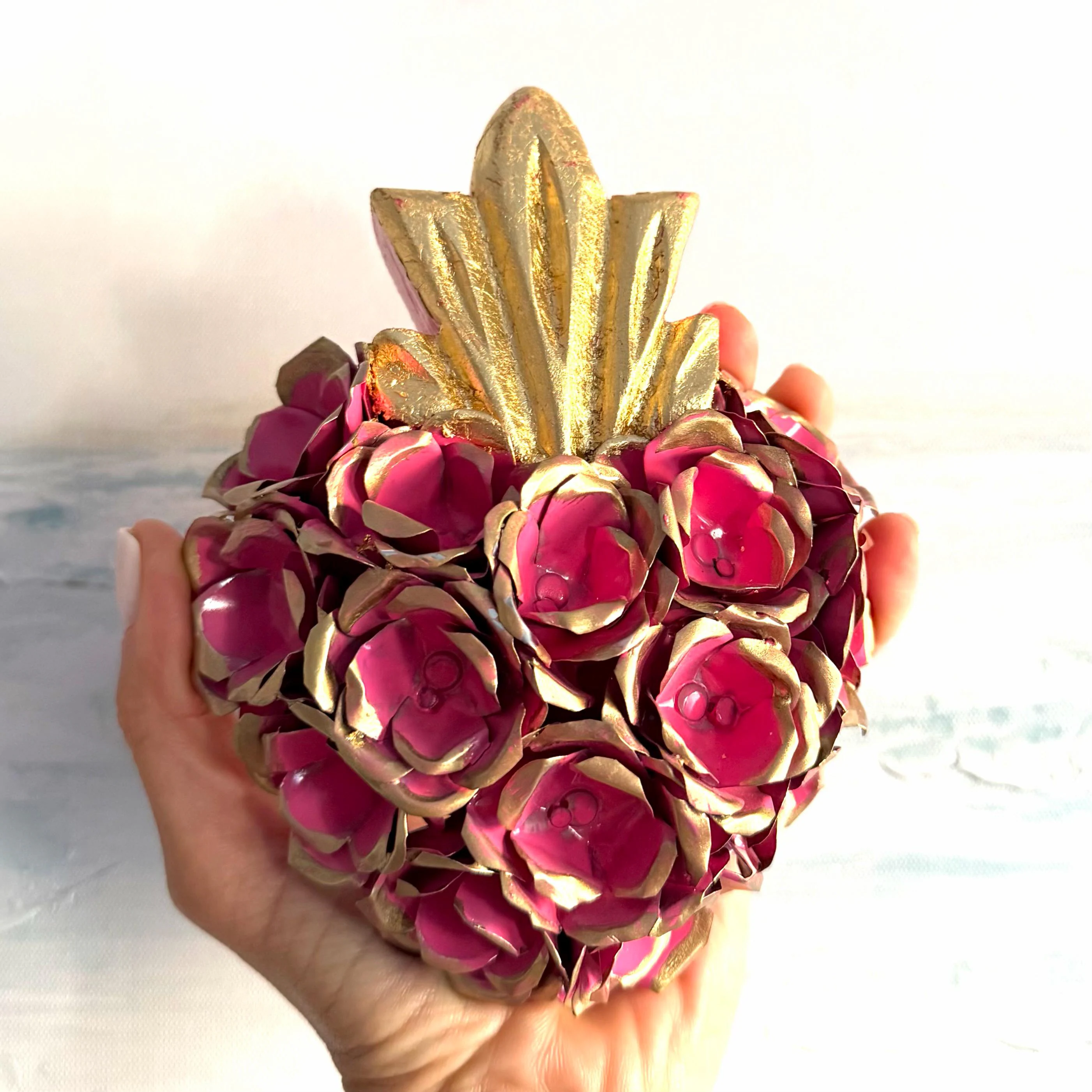 Boho Mexican Small Rosas Sagrado Corazon Aluminio